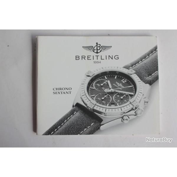 BREITLING livret notice montre Chrono Sextant