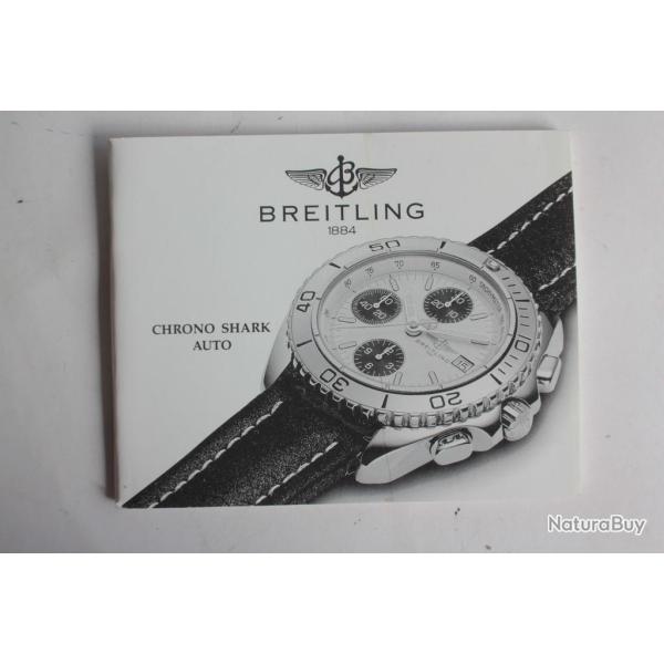 BREITLING livret notice montre Chrono Shark Auto
