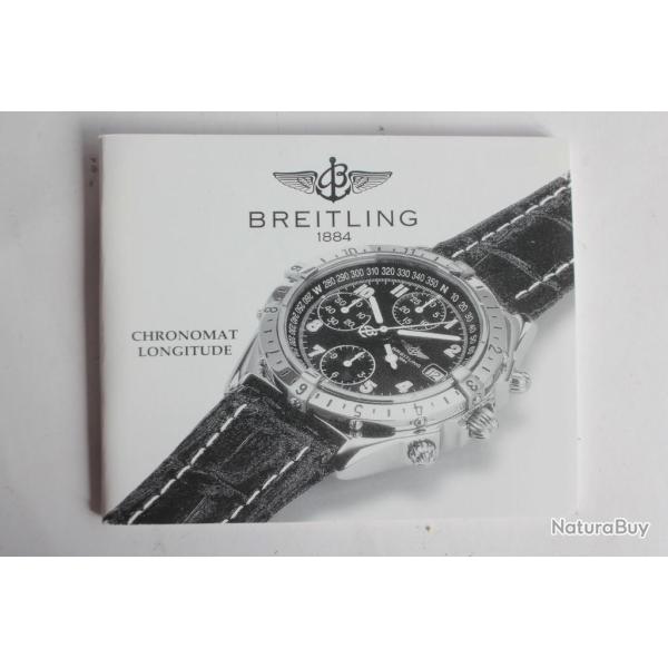 BREITLING livret notice montre Chronomat Longitude