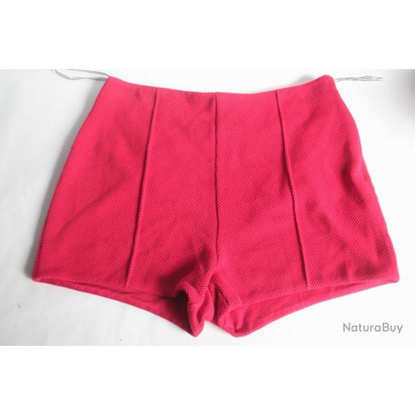 HERMES Short coton rouge T38 Femme