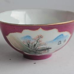 Bol porcelaine Chine paysages chinois