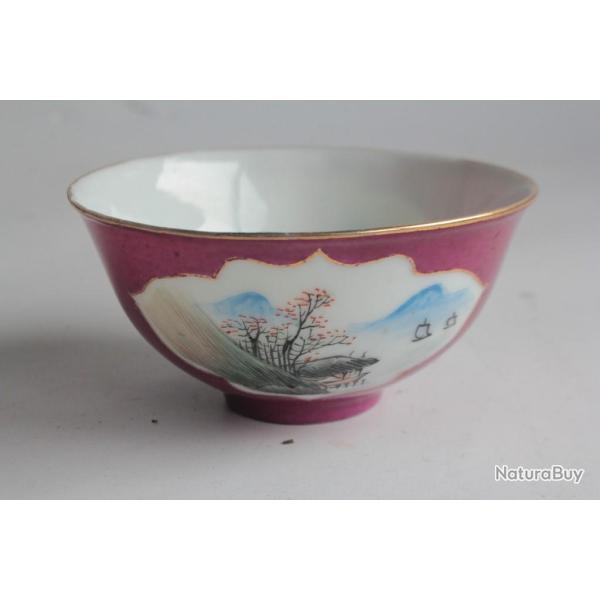 Bol porcelaine Chine paysages chinois