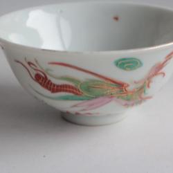 Bol porcelaine Chine dragon et phoenix