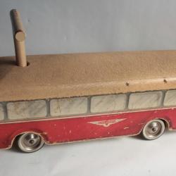 Ancien jouet à chevaucher Bus bois Chausson