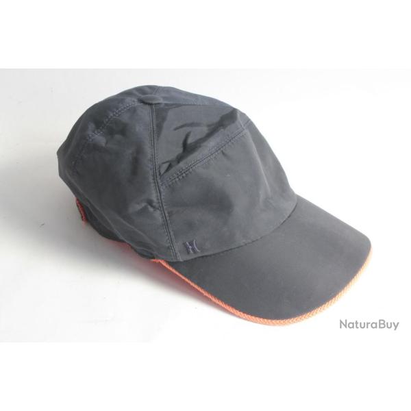 HERMES Casquette noir orange T60