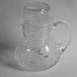 Service de nuit verre grav&eacute; Vignes