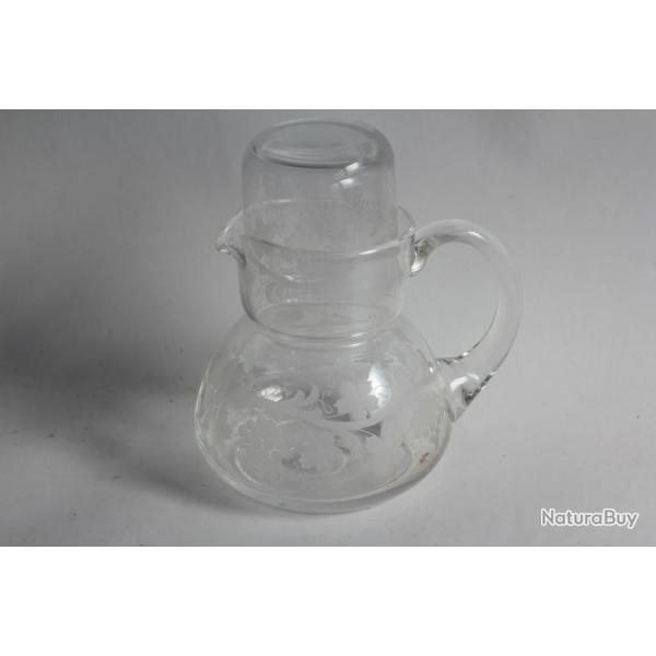 Service de nuit verre grav� Vignes