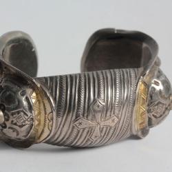 Bracelet manchette Ottoman Bulgare Rogatka XIXe siècle