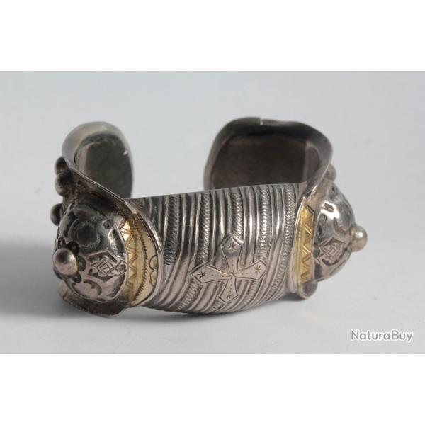 Bracelet manchette Ottoman Bulgare Rogatka XIXe sicle