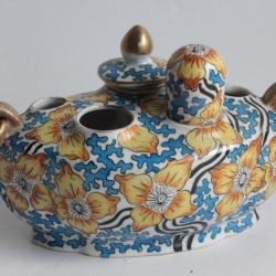 Encrier faïence Desvres Gabriel Fourmaintraux