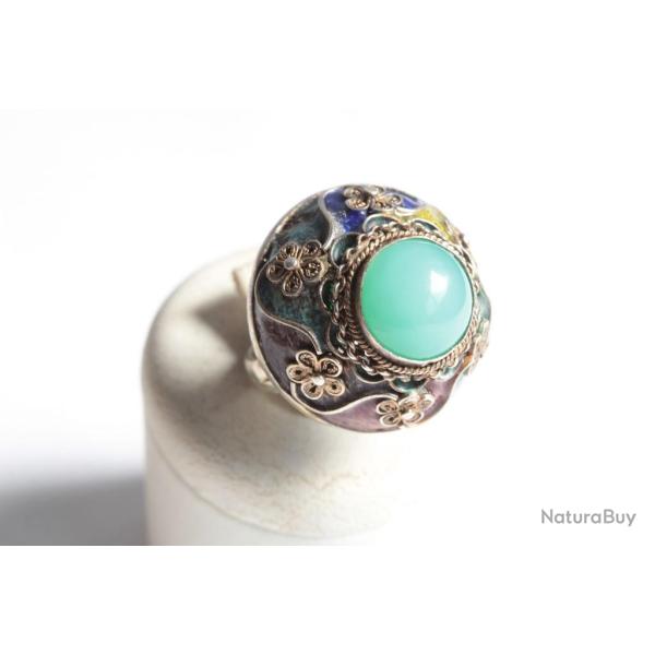 Bague argent vermeil mail Chine