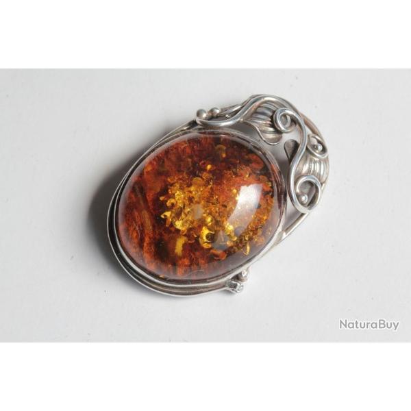 Bracelet argent et ambre Pologne