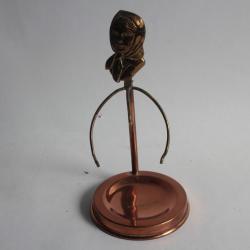 Ancien Porte montre de gousset baguier cuivre