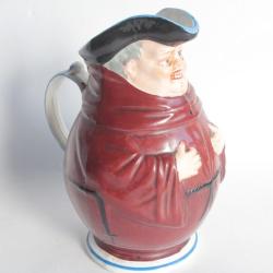 Pichet personnage Moine porcelaine Creil et Montereau