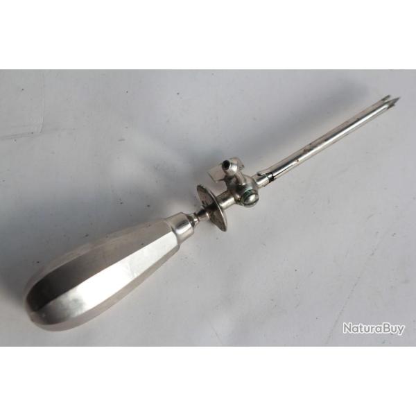 Ancien Instrument mdicale Trocart avec robinet chirurgie