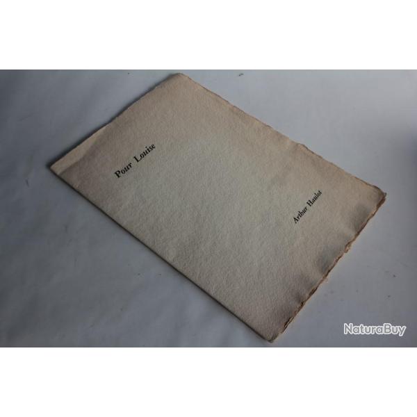 Po�me Pour Louise Arthur Haulot 1967