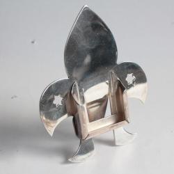 Cadre Porte photo argent fleur de lys