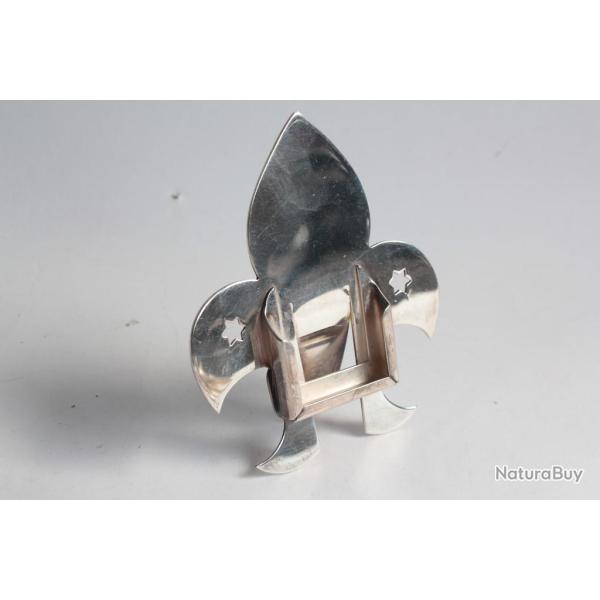 Cadre Porte photo argent fleur de lys