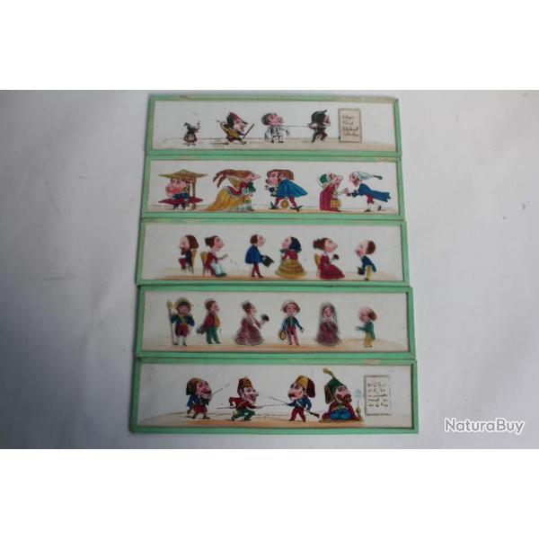 Plaques verre Lanterne magique personnages