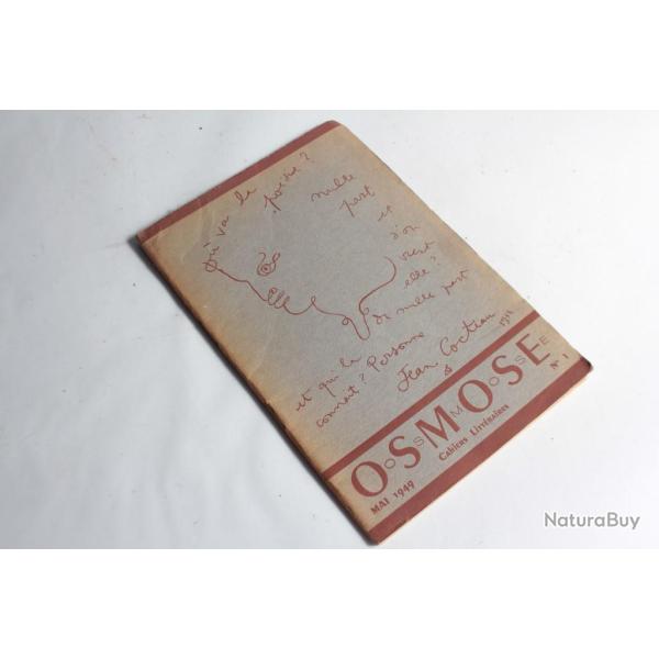 Osmose Jean Cocteau Cahiers Litt�raires N�1 mai 1949