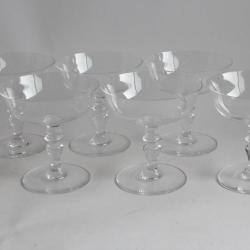 BACCARAT 6 Coupes &agrave; champagne cristal Vence