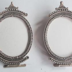 Paire Cadres Porte photo argent XIXe siècle Arabe