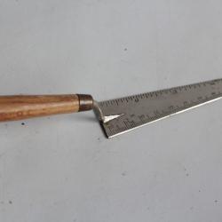 Ancien outil de mesure mètre et inch Truelle graduée