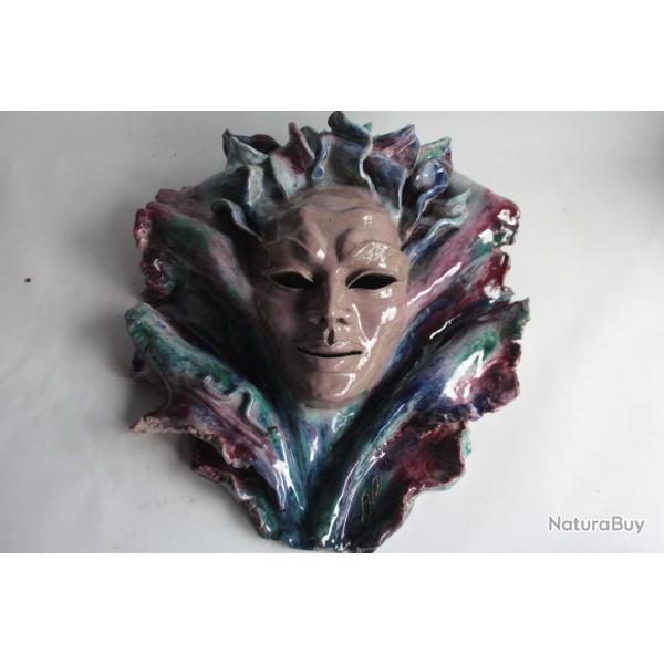 Grand Masque cramique maille AL art dcoratif