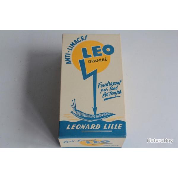 Bo�te carton lithographi�e Anti Limaces Leo L�onard Lille
