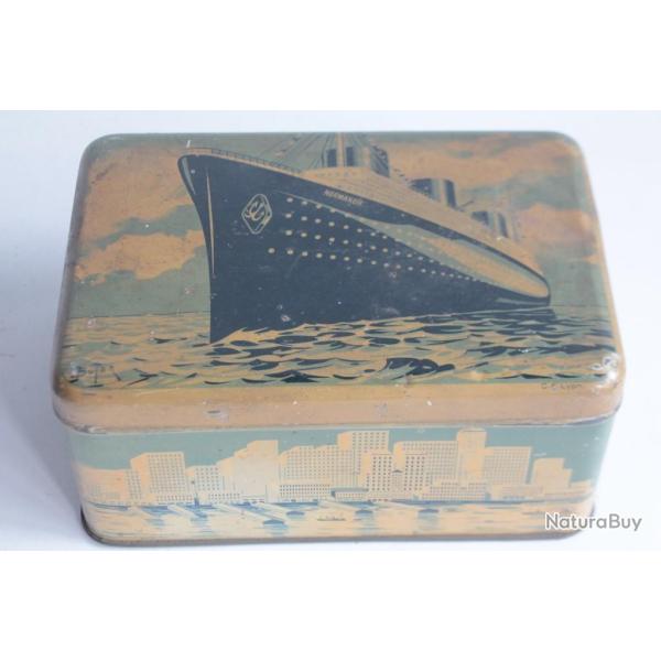 Bote tle lithographie Cirage Suter Le Normandie Cirage Lyon 1930