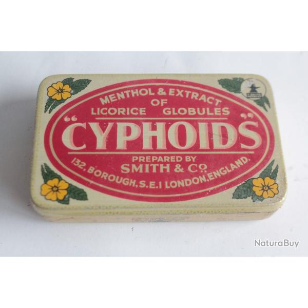 Bote mdicaments tle lithographie Bonbons menthol Cyphoid's