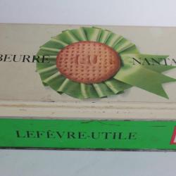 Boîte Biscuits tôle Beurré Nantais LU Lefèvre Utile