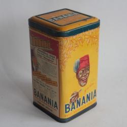 Boîte chocolat cacao BANANIA tôle lithographiée y'a bon Chicorée