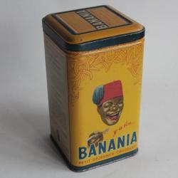 Boîte chocolat cacao BANANIA tôle lithographiée y'a bon Pates