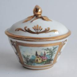 Boite porcelaine Église Chapelle Vieux Paris XIXe siècle