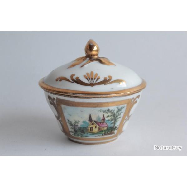Boite porcelaine glise Chapelle Vieux Paris XIXe sicle