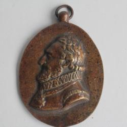 Ancienne médaille bronze Portrait Homme style Renaissance
