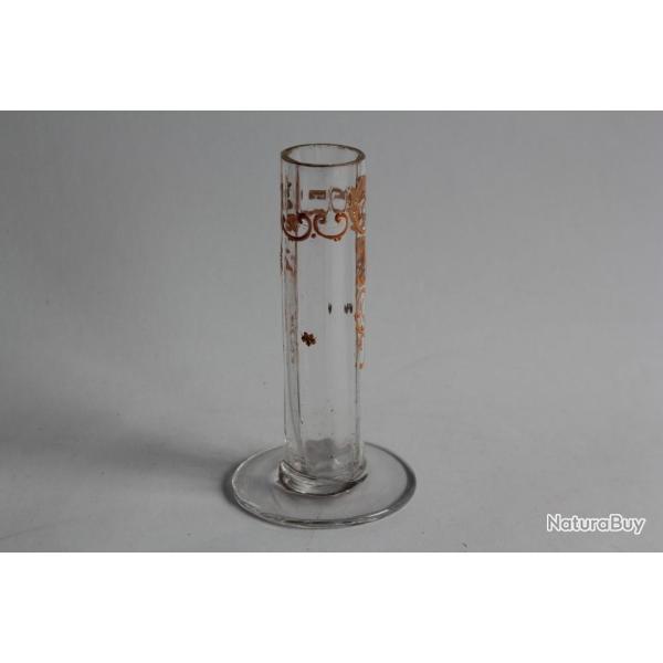 Ancien Vase Soliflore cristal maill or Saint Louis