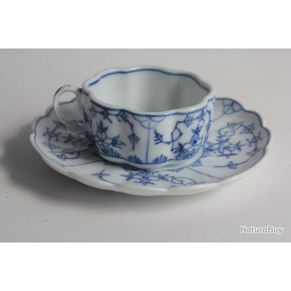 Tasse  moka porcelaine allemande Schosser & Garten