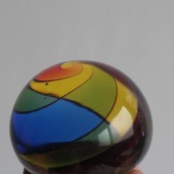 Presse Papier Archimede Seguso Murano Arc en ciel