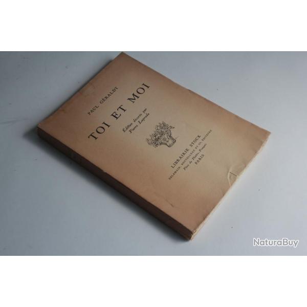 Livre Toi et Moi Paul G�raldy Pierre Laprade 1924