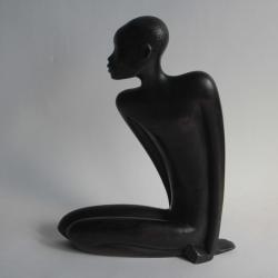 Franz HAGENAUER Bronze Viennois Femme assise africaine WHW Autriche