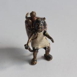 Bronze Viennois Homme portant singe