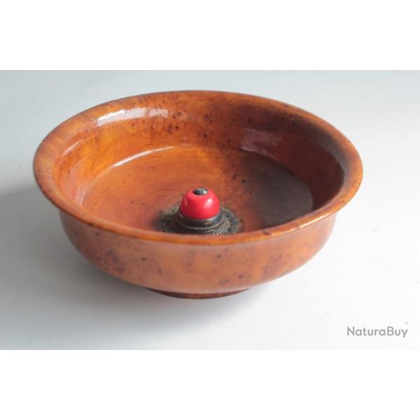 Bol de crmonie bois de loupe Tibet