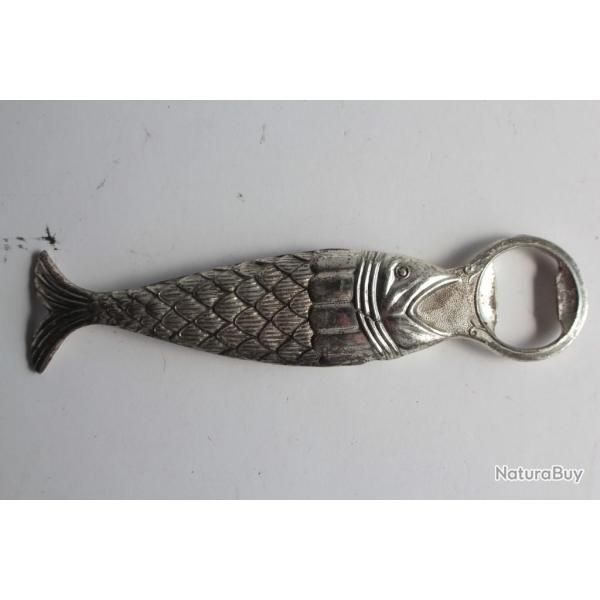 D�capsuleur poisson m�tal argent�