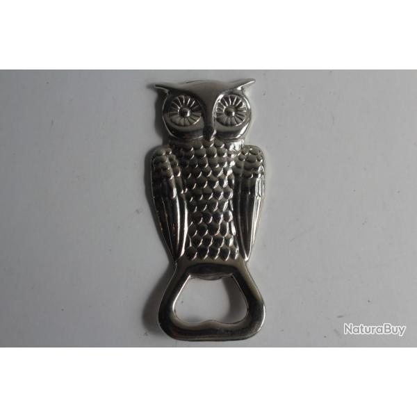 Dcapsuleur hibou mtal argent