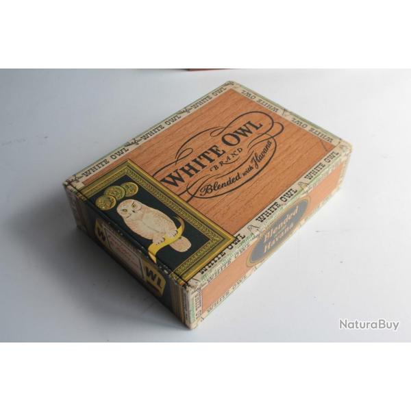 Bote  Cigare bois white owl brand havana