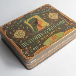 Boîte à Cigarettes tôle The Cleopatra Cigarette Company G. Nungovich