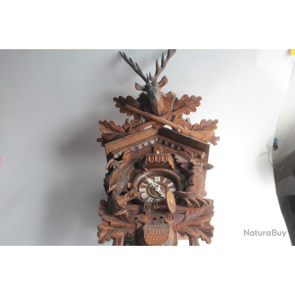 REUGE Pendule Coucou 8 jours 60 cm For�t Noire