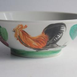 Bol porcelaine peint main coq Chine